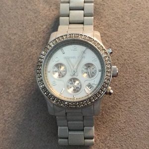 Micheal Kors grey toned metal watch
